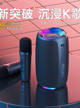 狂热者蓝牙话筒音响一体麦克风k歌户外音箱儿童家庭ktv家用唱歌