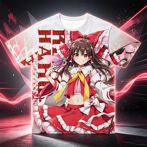 东方Project 博丽灵梦 爱丽丝 短袖T恤男女动漫周边二次元痛衣服
