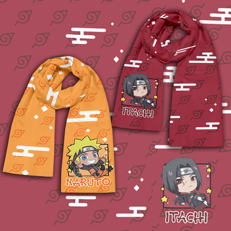 火影忍者围巾同人周边鸣人佐助鼬我爱罗卡卡西男女学生二次元围脖