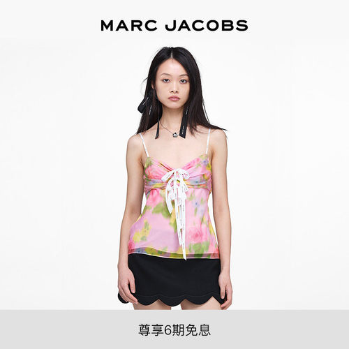 【新品】MARC JACOBS/莫杰 MJ 花朵渐变设计丝带蝴蝶结吊带背心