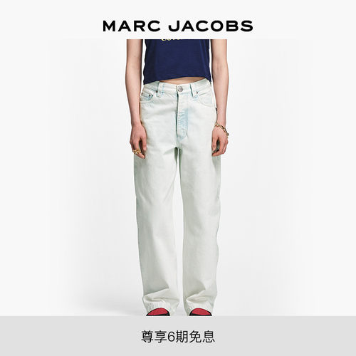 【新品】MARC JACOBS/莫杰 MJ 丹宁牛仔风格浅蓝色直筒休闲长裤