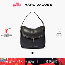【季末折扣】MARC JACOBS/莫杰 MJ 牛皮黑色经典复古hobo包