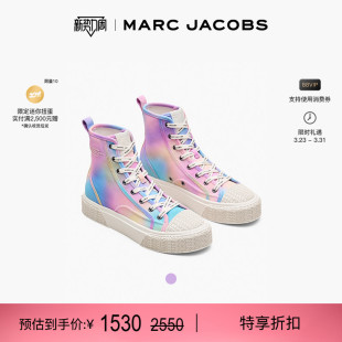 MARC 末折扣 JACOBS 莫杰 帆布高帮渐变霓虹运动鞋 SNEAKER 季