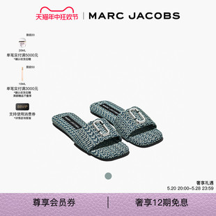 MARC 牛仔老花平底拖鞋 SANDAL 休闲鞋 JACOBS