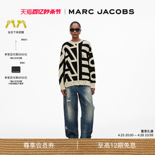 【新品】MARC JACOBS SWEATER MJ 羊毛老花宽松针织休闲毛衣