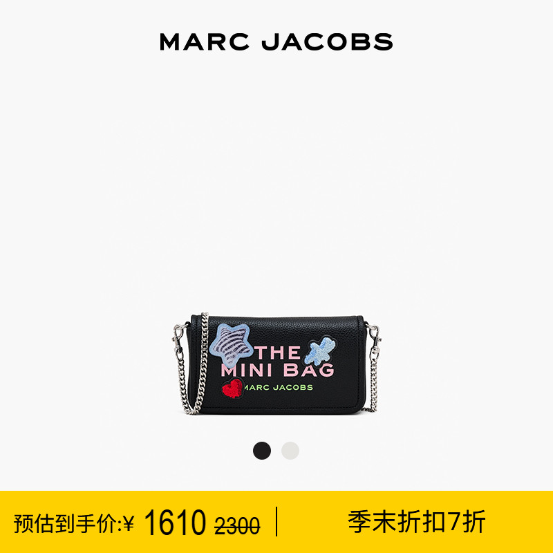 【特享甄选】MARC JACOBS/莫杰 牛皮贴纸风轻便链条包斜挎包