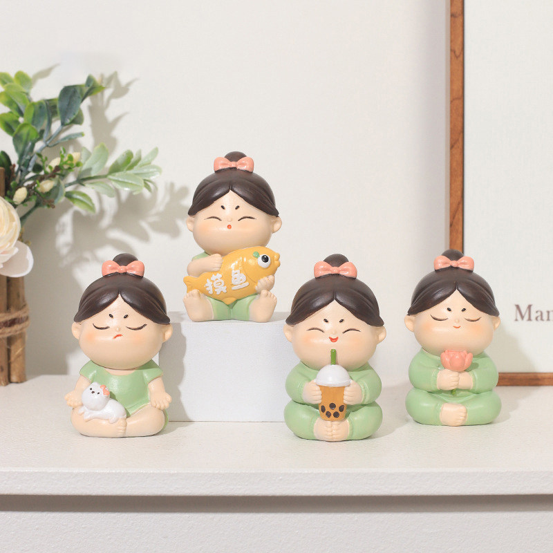 可爱治愈书桌摆件唐小圆桌面装饰品软萌小众少女小礼物树脂玩偶,家居饰品,装饰摆件,淘宝优惠券,粉丝福利购,淘宝优惠卷