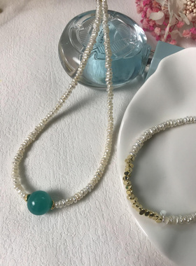 天然淡水珍珠项链凯西不规则keshi强光颈链锁骨链小众轻奢手作