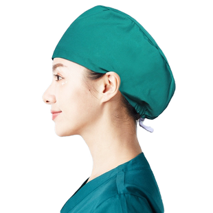 医生护士帽纯色手术帽子透气防油烟手术室医用工作帽口腔医护专用