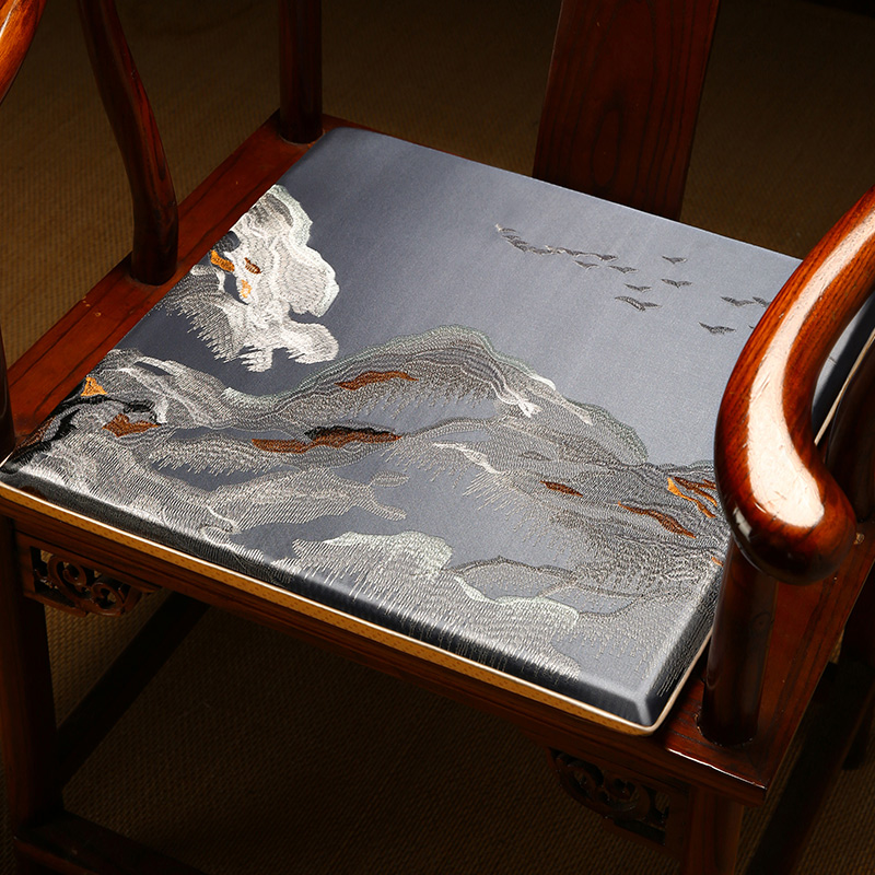 高端中式乳胶坐垫实红木椅垫圈椅餐椅太师茶桌椅子座垫可定制四季