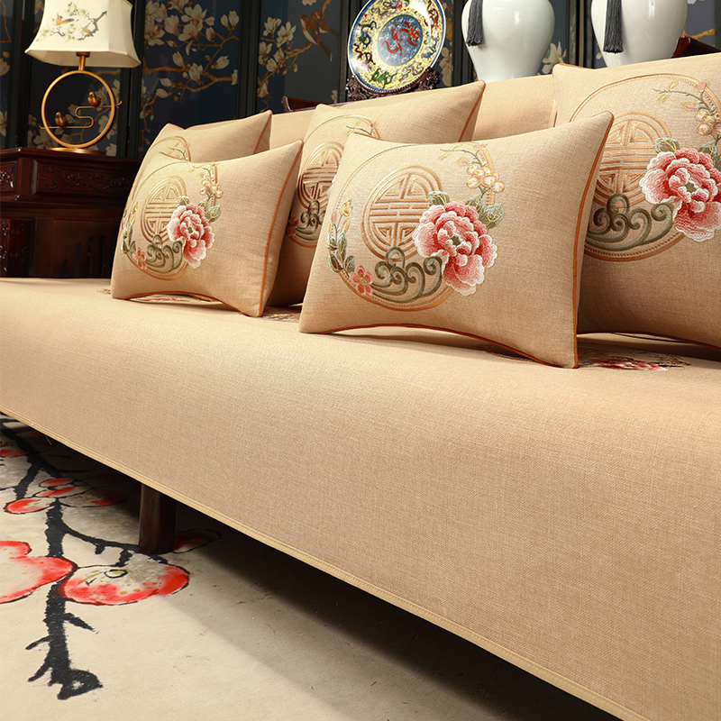 实木沙发垫四季通用新中式红木沙发套罩防滑盖布高档客厅坐垫垫子