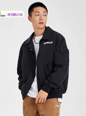 李宁棉服男2022春款反伍BADFIVE立体裁剪防泼水宽松夹克AJMS013-1