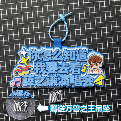 薛之谦周边应援物包挂件你怎么知道我要去看演唱会物料不织布挂件