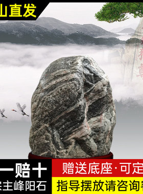泰山青石镇宅招财补角原石天然家用石敢当庭院靠山石室内中式摆件