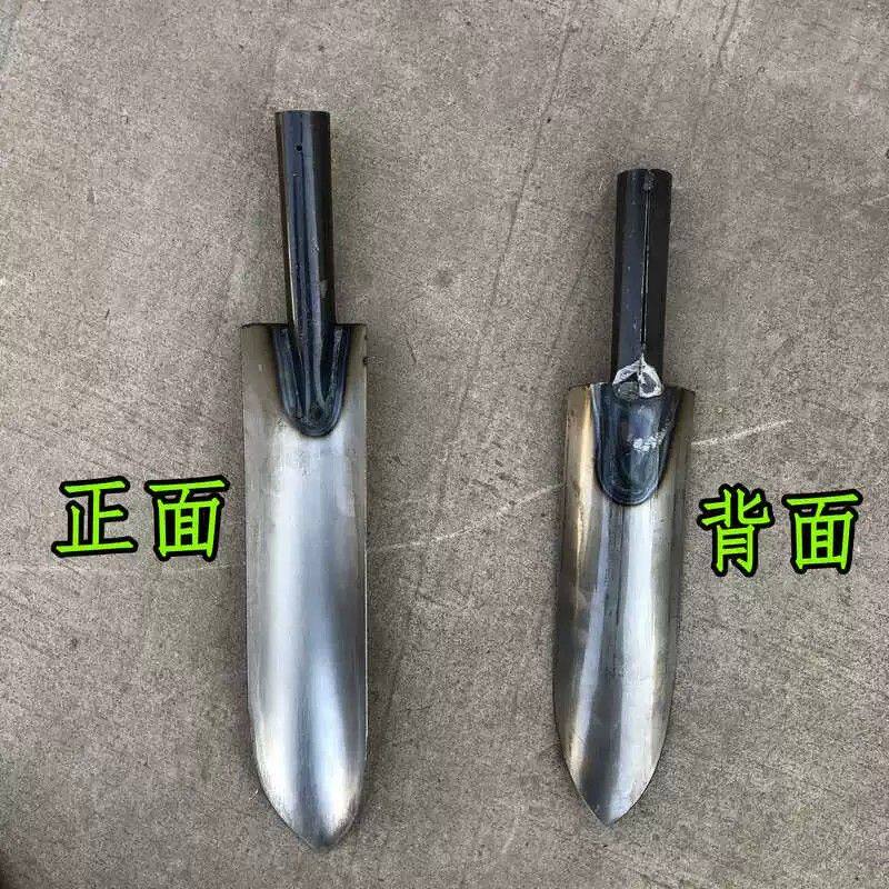 全钢尖铲多功能长铁锨挖沟打洞挖树起苗翻土尖头窄细锹户外园艺铲