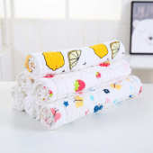 5条全纯棉小毛巾6层泡泡纱布口水抹布儿童擦手厨房吸水不掉毛洗碗