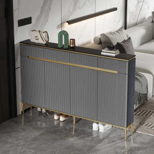 轻奢超薄餐边柜20cm现代简约厨房靠墙实木储物岩板餐厅窄茶水柜25