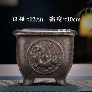 高端紫砂花盆小盆景盆多肉云竹菖蒲小君子兰盆雀梅黄杨绿植陶瓷盆