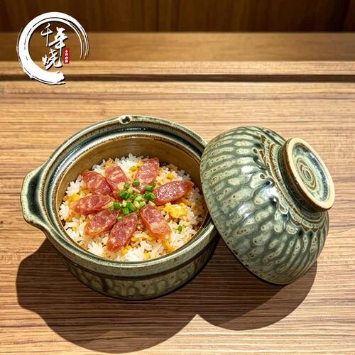 一人食迷你小砂锅单人煲仔饭锅耐高温家用陶瓷蒸饭碗复古分食小碗