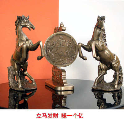 冷铸铜马到成功雕塑办公室招财奔跑骏马摆件店铺开业装饰品工艺品