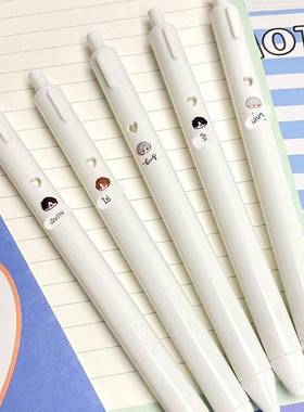 光与夜之恋中性笔齐司礼查理苏萧逸陆沉夏鸣星按动式黑色水笔0.5