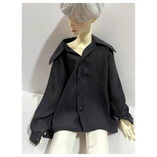 BJD娃娃衣服男娃OVERSIZE雪纺衬衫四分3分68 73 75叔体长袖现货