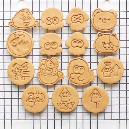 喷射战士鱿型饼干模具斯普拉盾鱿鱼章鱼乌贼烘焙模具splatoon