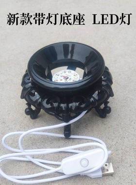 鸵鸟蛋壳底座带灯蛋雕工艺品专用底托 托支架蛋架子蛋雕鸸鹋驼鸟