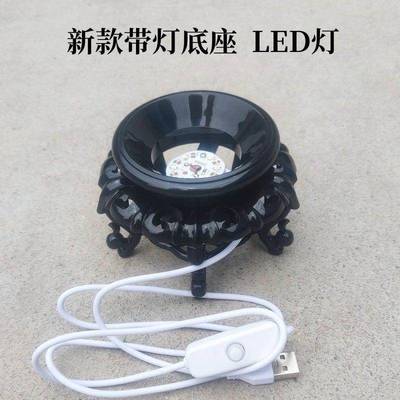 鸵鸟蛋壳底座带灯蛋雕工艺品专用底托 托支架蛋架子蛋雕鸸鹋驼鸟