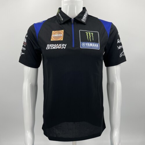 MoToGP机车赛事雅马哈厂队队服联名魔爪polo衫 夏季摩托车骑行T恤