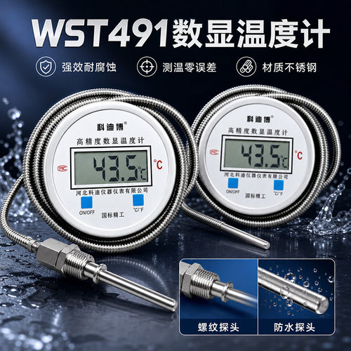 电子数显温度计工业用带探头高精度耐酸防水数字测水温表熬糖高温