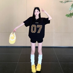 套装 2025新款 短裤 辣妹睡衣女夏季 甜美家居服外穿学生黑色休闲 短袖