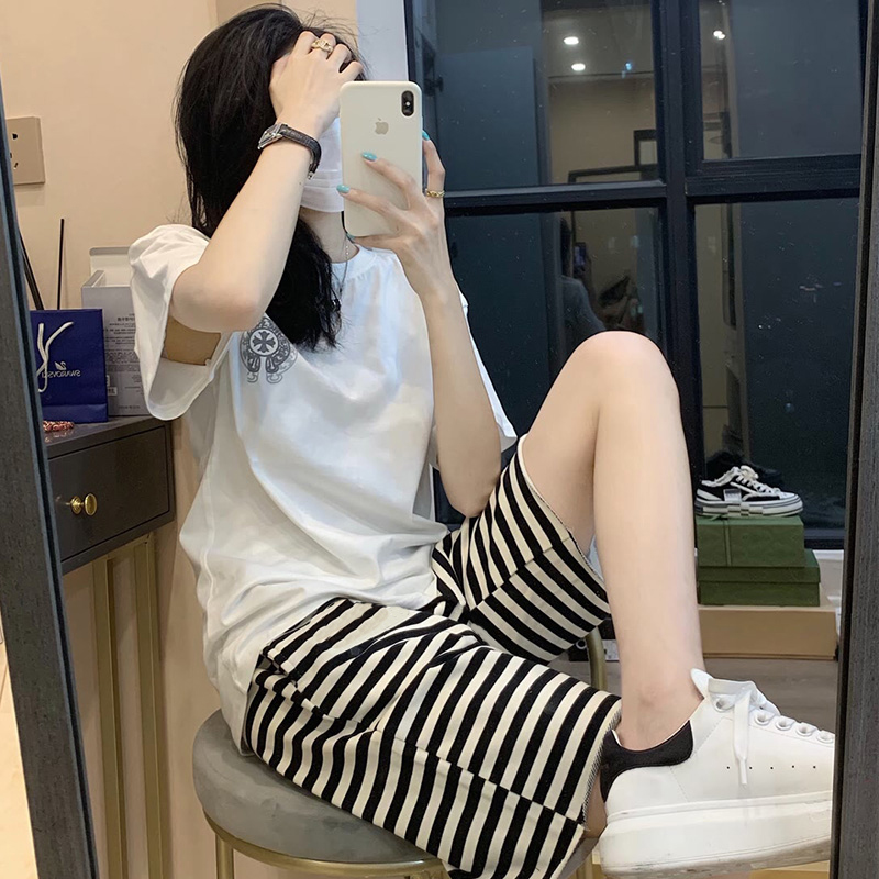 纯棉短袖宽松家居服套装