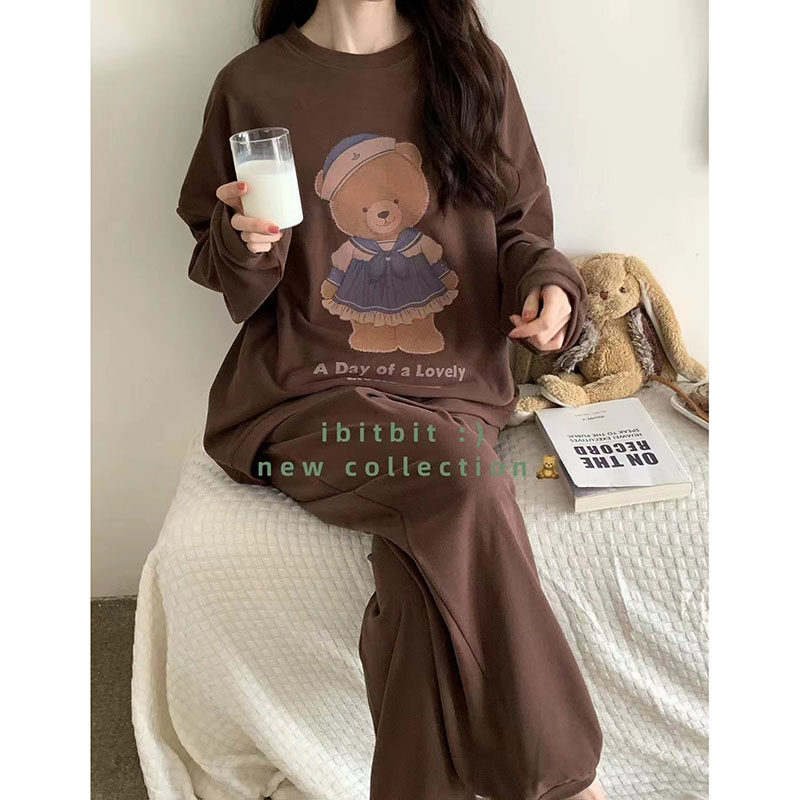 睡衣女春秋款长袖长裤德绒螺纹可爱卡通秋冬家居服套装韩版两件套,女士内衣/男士内衣/家居服,睡衣/家居服套装,淘宝优惠券,粉丝福利购,淘宝优惠卷