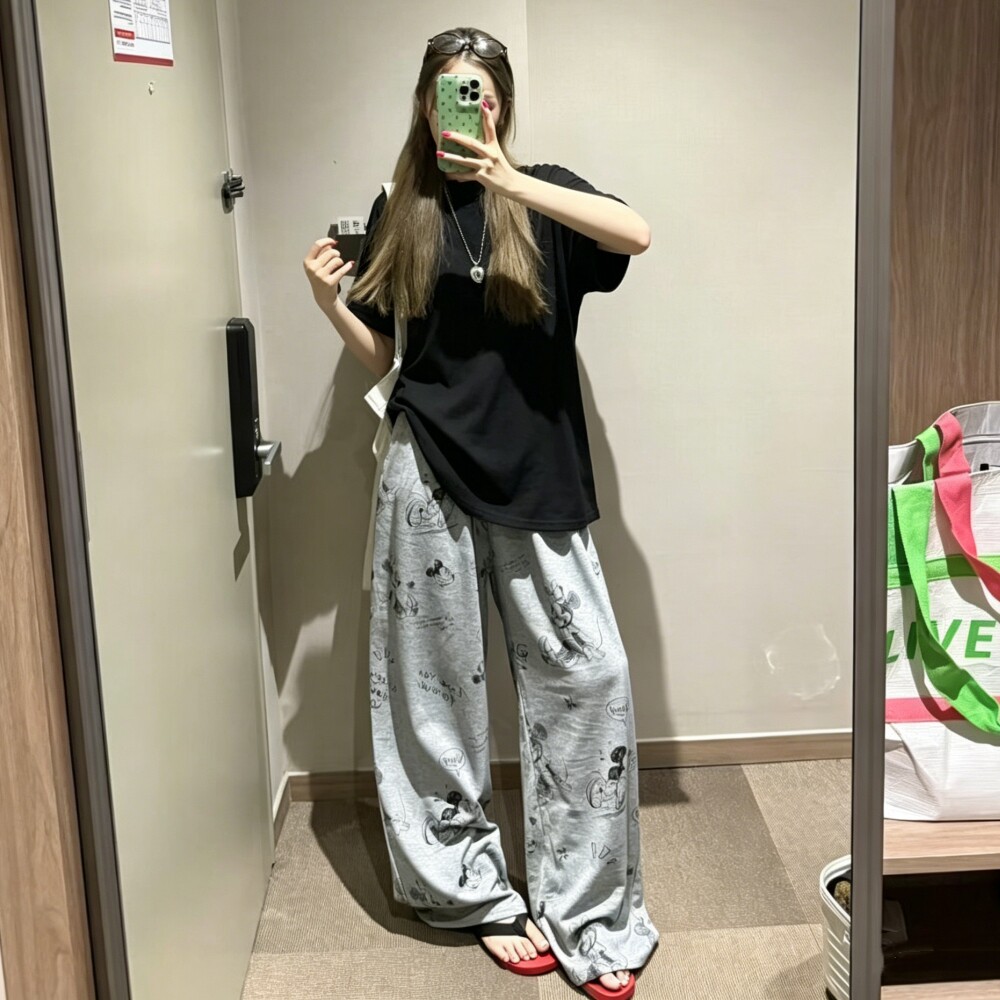 睡衣女款2026新款夏季纯棉短袖可外穿夏天学生卡通休闲家居服套装图片