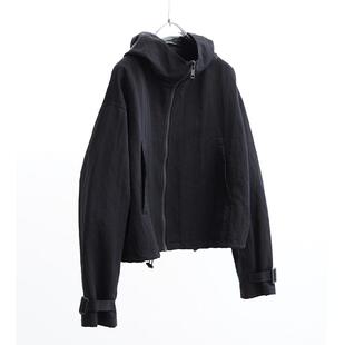 又酷又飒短款冲锋衣女秋冬小个子高级感夹克外套廓形防风防雨连帽