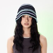 Classy key新加坡设计师联名款 镂空渔夫帽遮阳编织帽防晒登山帽女