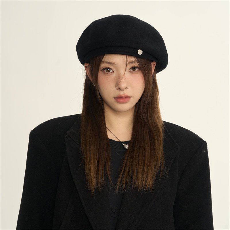 Classy key新加坡设计师联名款显脸小气质贝雷帽百搭画家报