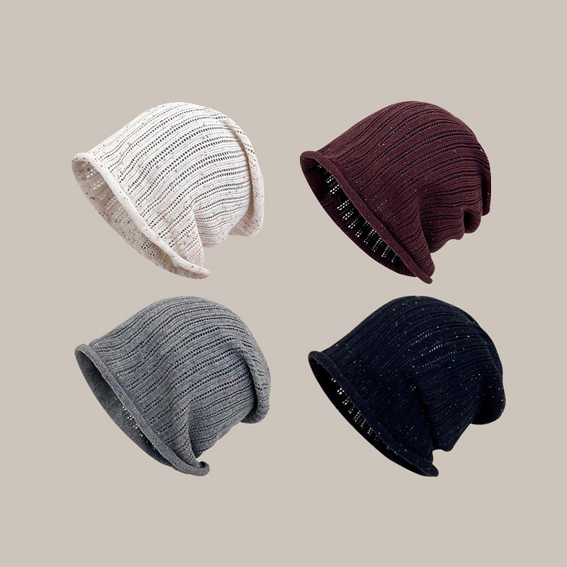 Classy key新加坡设计师联名款彩色点点针织帽子显脸小包头