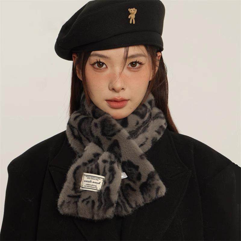 Classy key新加坡设计师联名款氛围感百搭围脖保暖加厚豹纹围巾,服饰配件/皮带/帽子/围巾,防晒披肩,淘宝优惠券,粉丝福利购,淘宝优惠卷