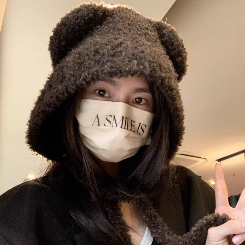 Classy key新加坡设计师联名款毛线帽子女秋冬爆款毛绒保暖