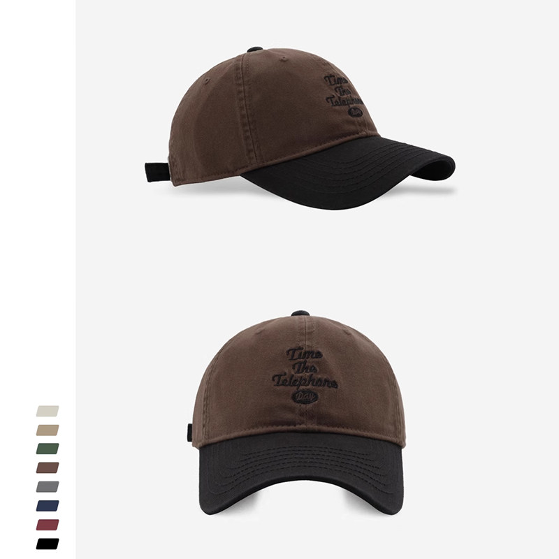 Classy key新加坡设计师联名款撞色显脸小鸭舌帽字母刺绣棒