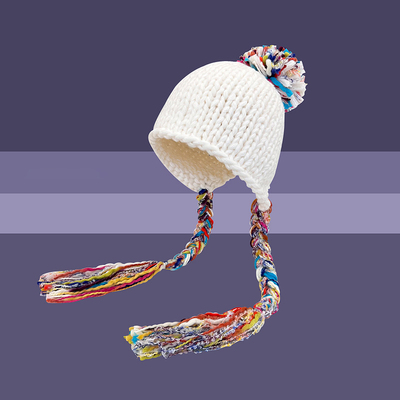 Classy key新加坡设计师联名款可爱彩色辫子针织帽子显脸小毛线帽