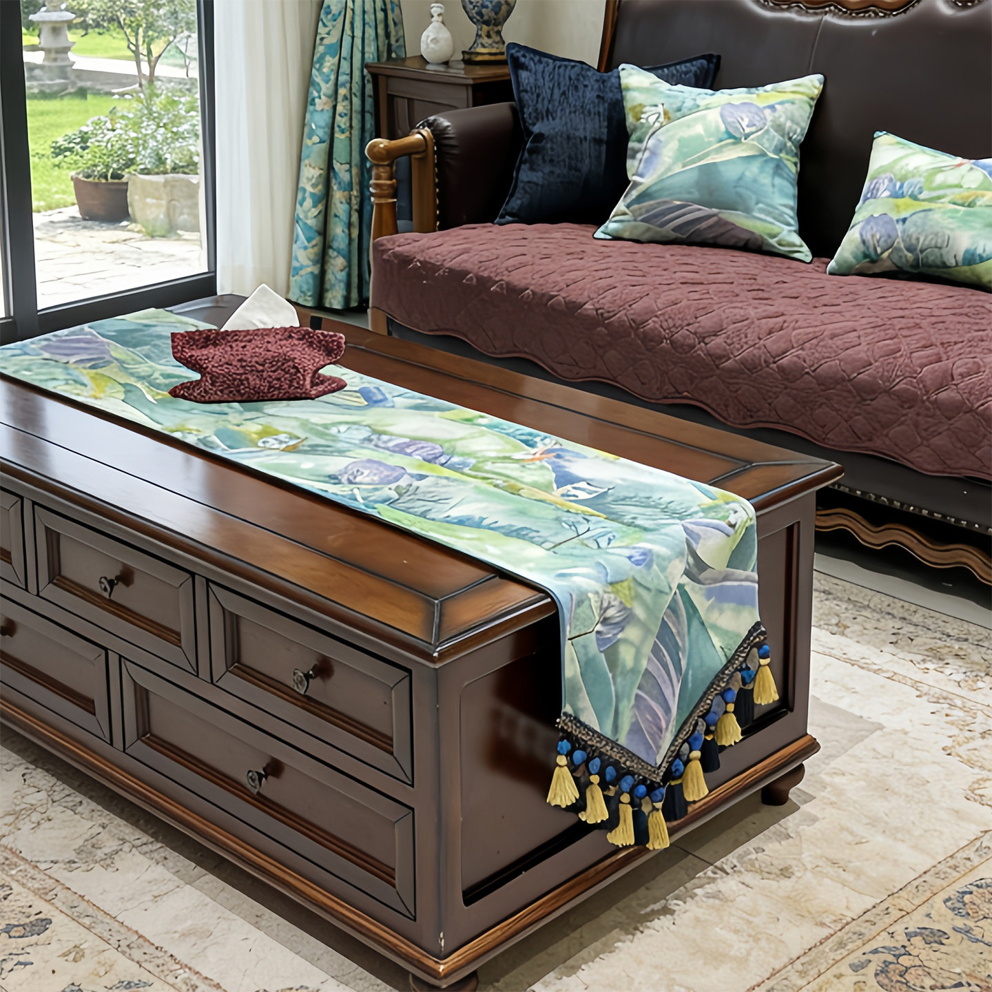 新款时尚桌旗茶桌垫布客厅餐厅家用隔热防烫创意北欧风格 波屿