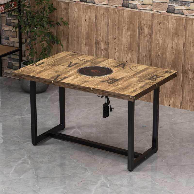 定制工业风主题餐厅卡座铁艺沙发烧烤肉店火锅桌清吧酒吧桌椅组合