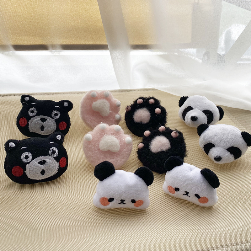 伊夏梓毛绒熊熊卡通可爱鞋扣装饰