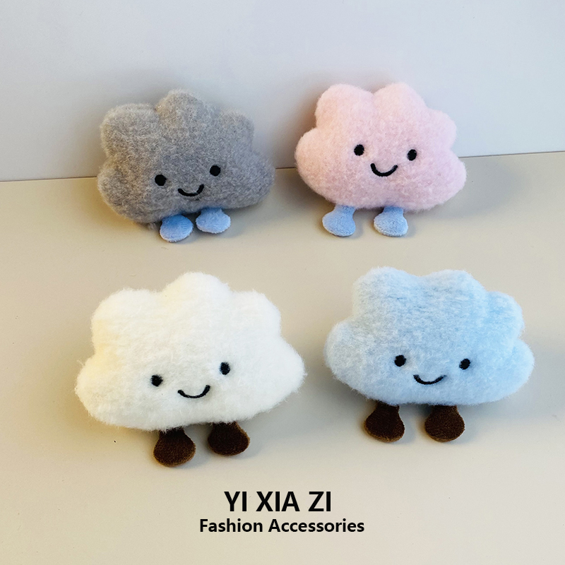 伊夏梓云朵毛绒可拆卸鞋带扣配件