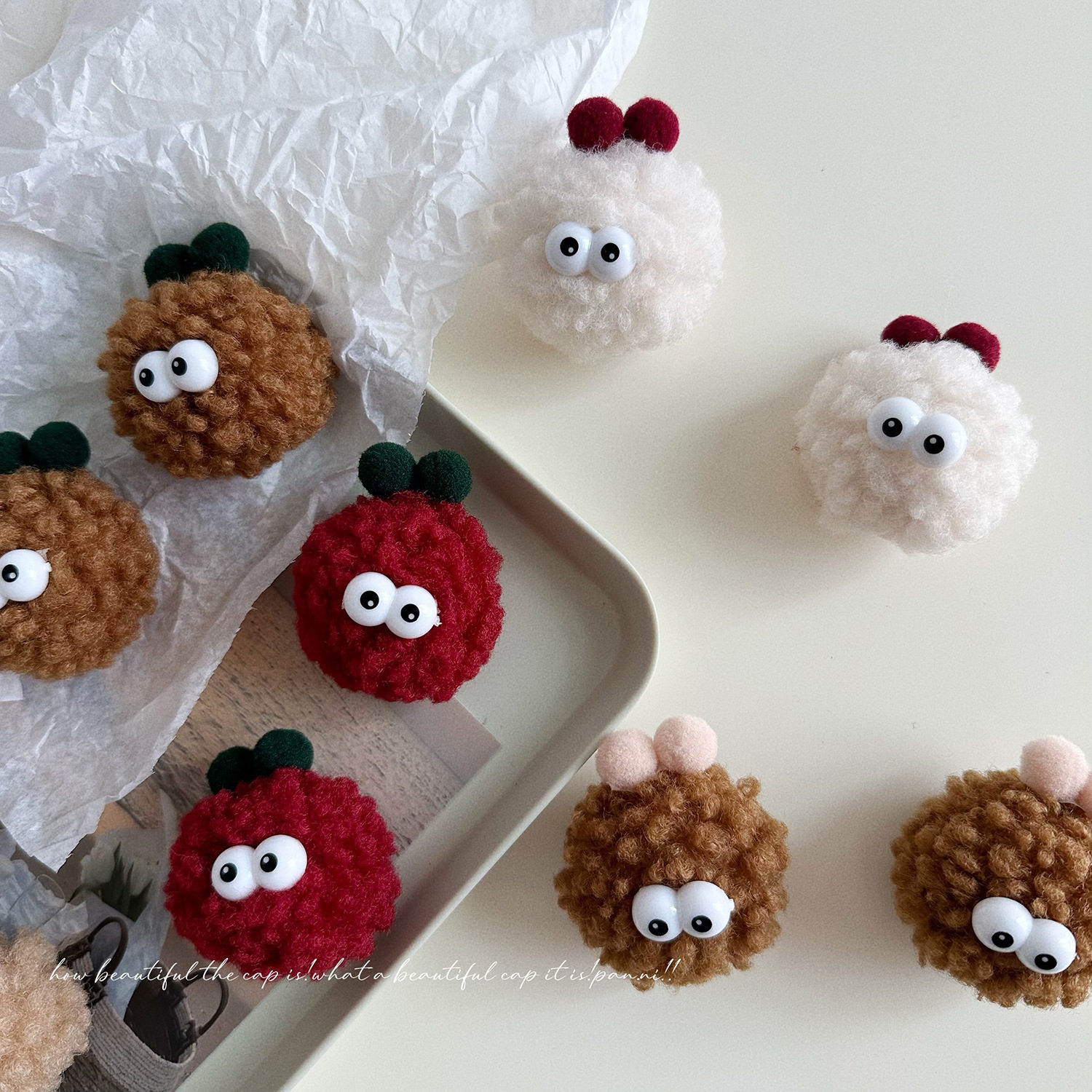 丑萌小毛球胸针DIY饰品手工帽子包配件可爱立体小煤球鞋带扣鞋花,服饰配件/皮带/帽子/围巾,鞋扣,淘宝优惠券,粉丝福利购,淘宝优惠卷