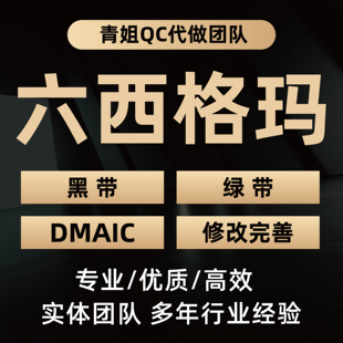 代做编写精益六西格玛黑带绿带黄带PPT演讲稿QC报告班组管理创新