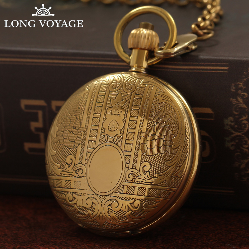 名欧纯铜手动发条机械怀表复古翻盖古董挂表项链表定制照片刻字